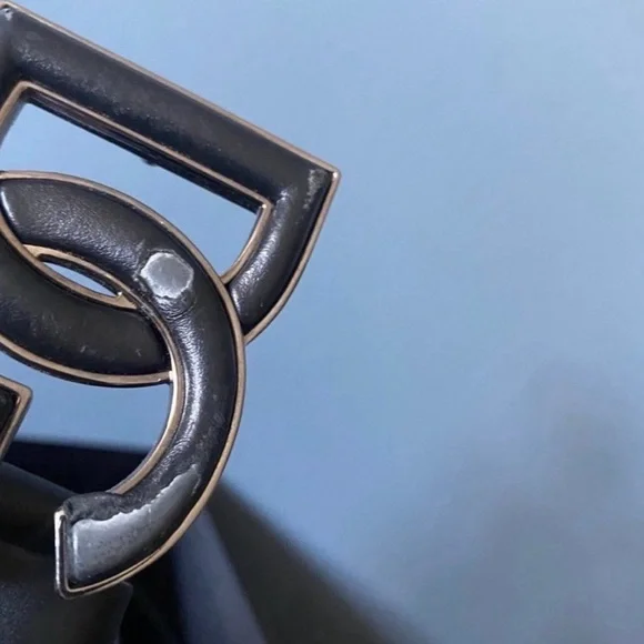 DOLCE&GABBANA Lux leather belt with DG logo sz 85 - Picture 5 of 10